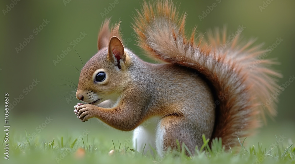 Squirrel in Nature, Forest Natural Habitat Squirrel in Nature, Forest Natural Habitat