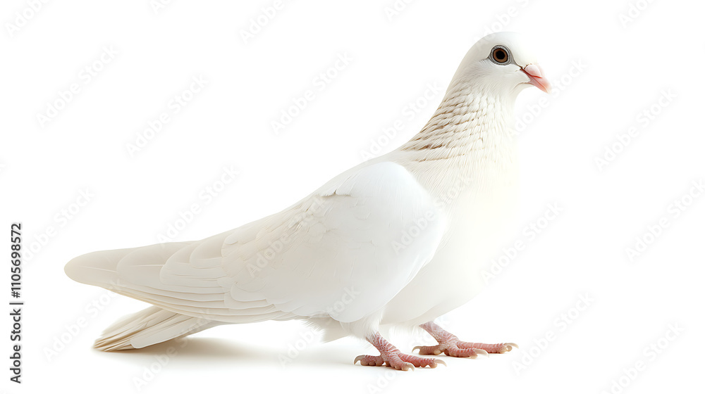 white pigeon isolated on white background white pigeon isolated on white background