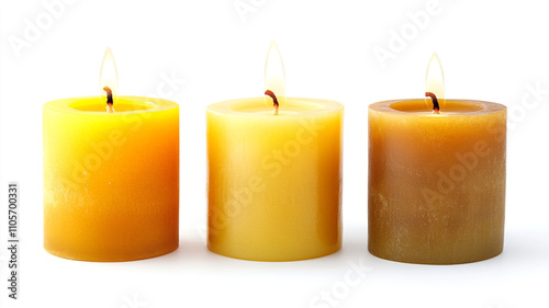 Candles set isolated on a white background