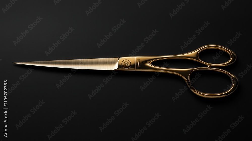 A pair of tailor scissors with long, slender blades designed for precise cutting of fabric.
