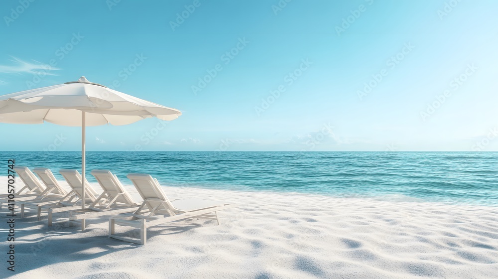 Obraz premium 地中海風の海辺の風景