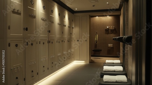 A personal locker in a hotel gym, offering guests a secure place to store their items while they work out.