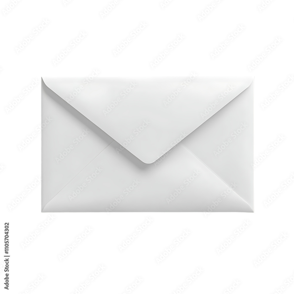 White Envelope on Transparent Background White Envelope on Transparent Background