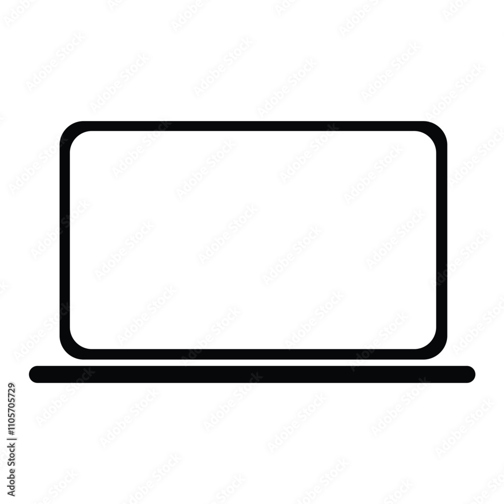 Laptop flat vector icon illustration Laptop flat vector icon illustration