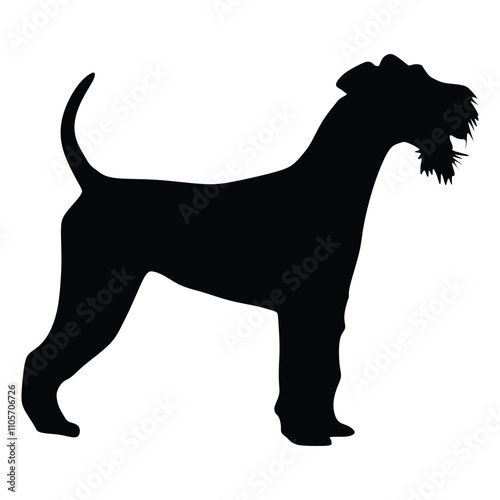 Airedale Terrier Dog silhouette dog 