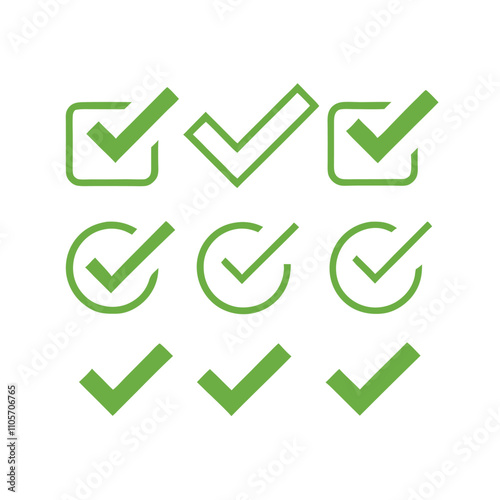 A green check mark with a white background. The check mark is in the middle of the image