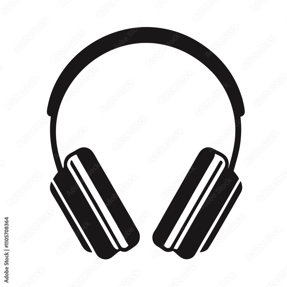 A pair of headphones with a black color. The headphones are placed on a white background. The headphones are positioned in a way that they look like they are being worn by a person A pair of headphones with a black color. The headphones are placed on a white background. The headphones are positioned in a way that they look like they are being worn by a person