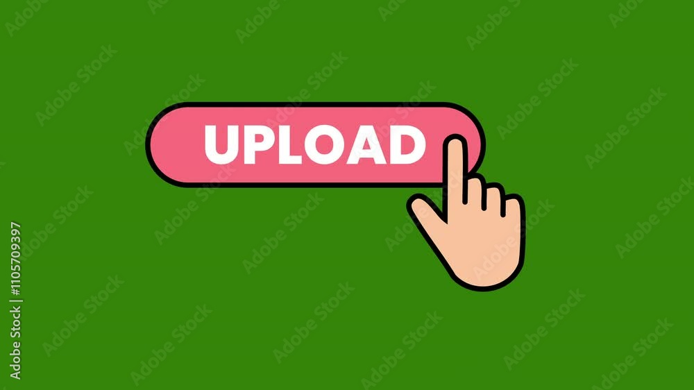 upload call to action red button. Button Animation upload call to action red button. Button Animation
