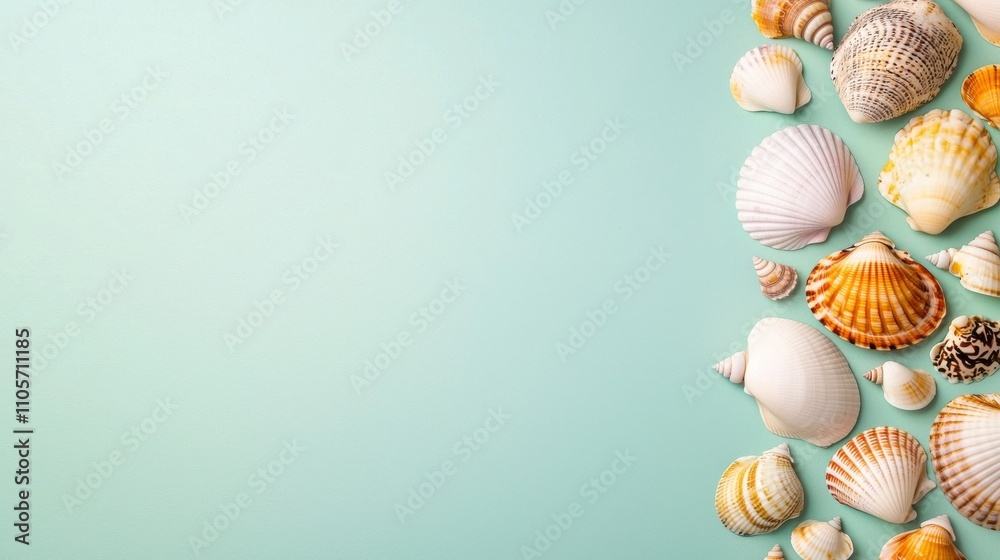 Peaceful Seashore Retreat with Tranquil Seashell Arrangement Peaceful Seashore Retreat with Tranquil Seashell Arrangement
