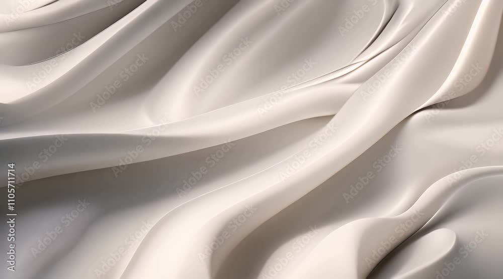 Elegant white silk fabric flowing smooth texture luxurious background 4K Elegant white silk fabric flowing smooth texture luxurious background 4K
