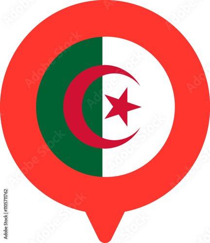 Algeria Flag On Pin Icon Free Download Algeria Flag On Pin Icon - GFXLoad