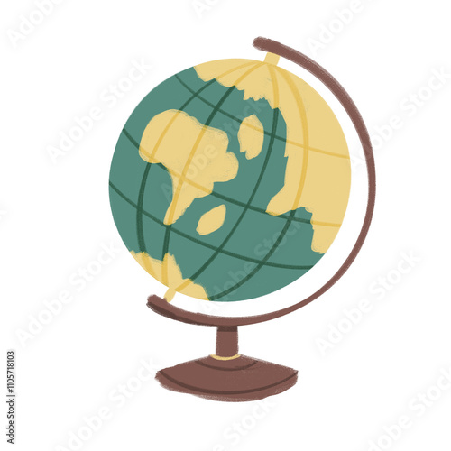 globe illustration isolated on png