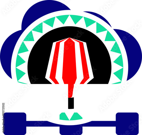 Cloud Server Icon of Autonomous Region Of Bougainville Flag