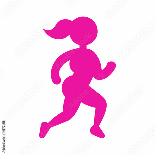 Plus Size Woman Jogging Fitness, Health, Body Positivity, Exercise, Running