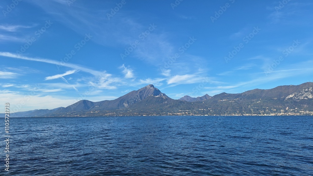 Malcesine, Italy - November 6, 2024: Landscape of the Castle of Malcesine Malcesine, Italy - November 6, 2024: Landscape of the Castle of Malcesine