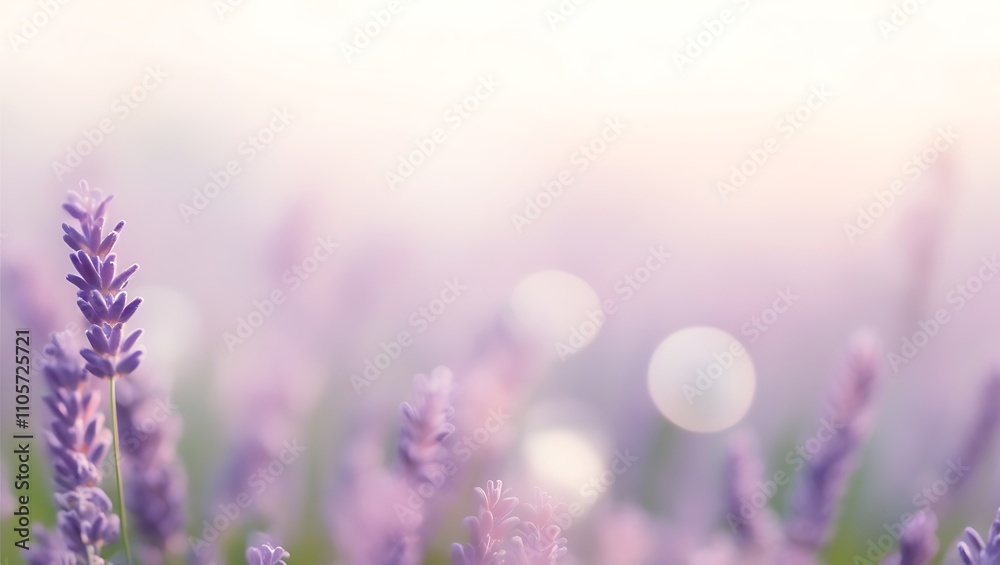 Lavender Flowers Bloom Softly In Sunlight Lavender Flowers Bloom Softly In Sunlight