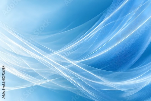 Elegant Abstract Blue and White Swirling Background with Fluid Motion and Minimalist Design