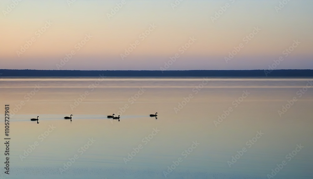 Early morning lake scene for bird watching. Early morning lake scene for bird watching.