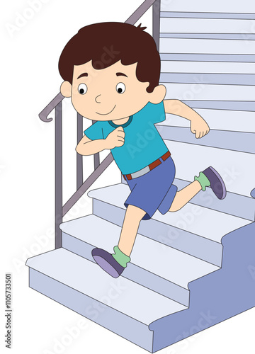 A boy jina is running