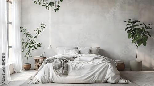 Modern and minimalist wallpaper design for bedroom with a simple texture and subtle color palette