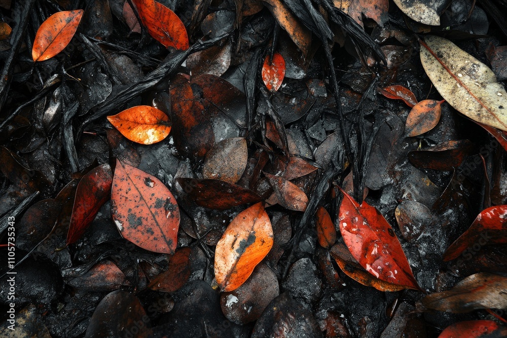 Fallen autumn leaves display shades of orange and brown, creating a natural textured carpet across the ground, evoking a sense of nostalgia and seasonal change. Fallen autumn leaves display shades of orange and brown, creating a natural textured carpet across the ground, evoking a sense of nostalgia and seasonal change.