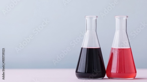 Wallpaper Mural PH Indicator Concept, Testing Acidic and Alkaline Substances with Litmus Paper in Laboratory Beakers Torontodigital.ca