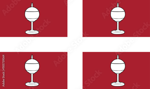 Flag of Saint Richard of Chichester. Vector Illustration photo