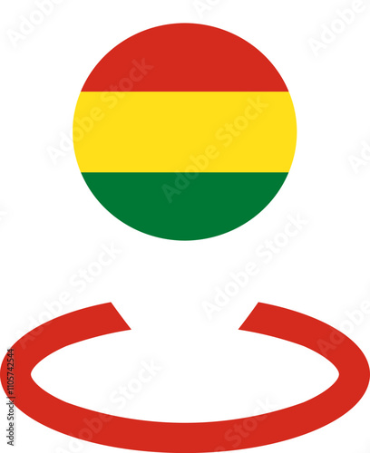 Location Icon of Bolivia Flag