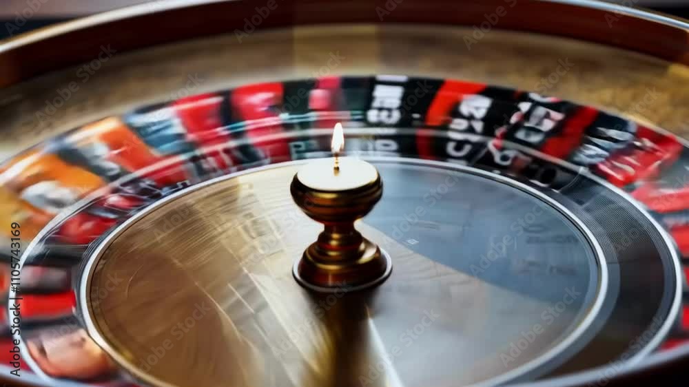 roulette wheel spinning in casino table, generative ai roulette wheel spinning in casino table, generative ai