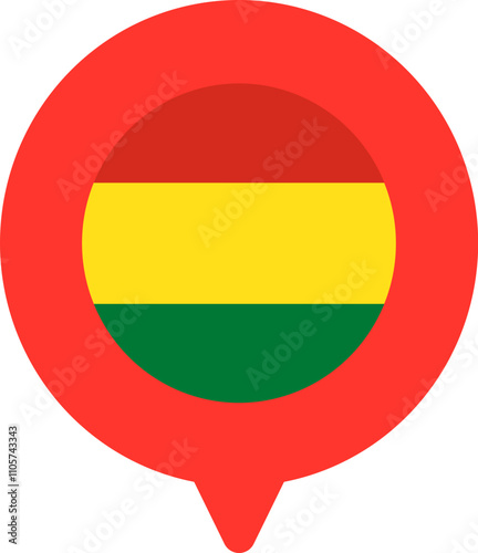 Free Download Bolivia Flag On Pin Icon - GFXLoad