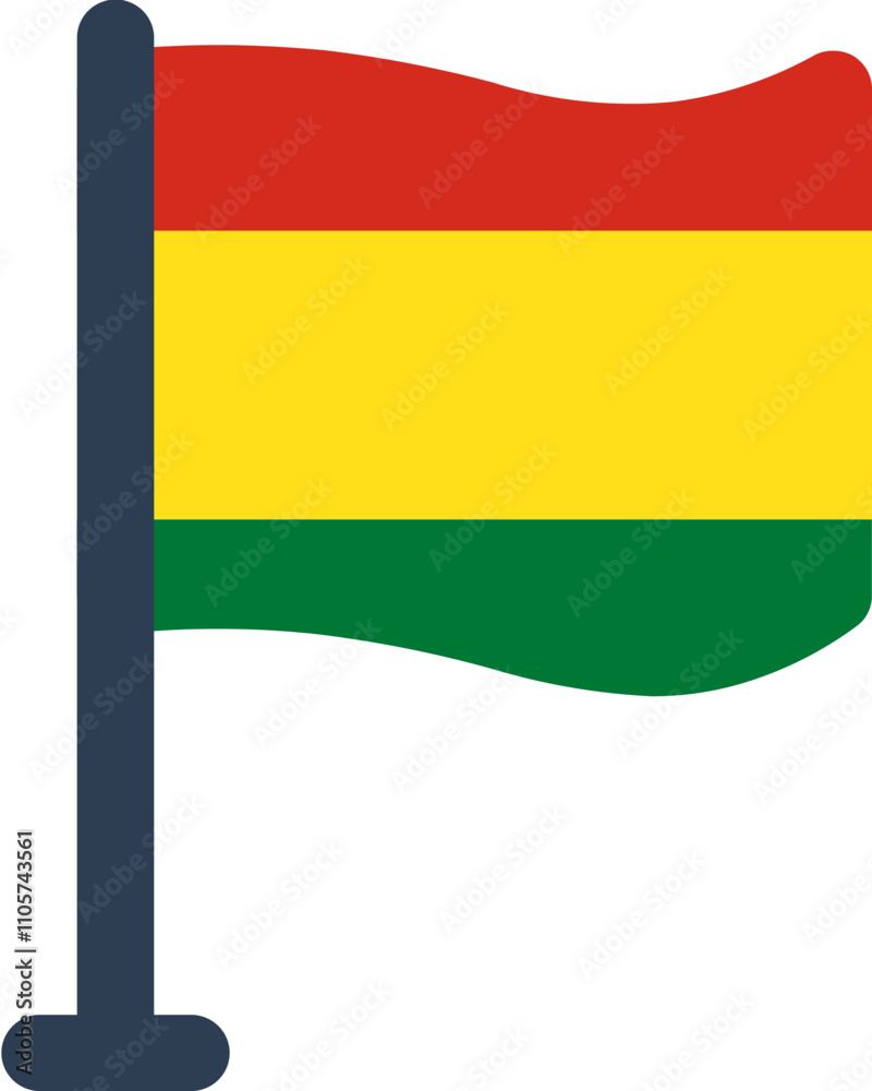 Fototapeta premium Bolivia Flag Rounded