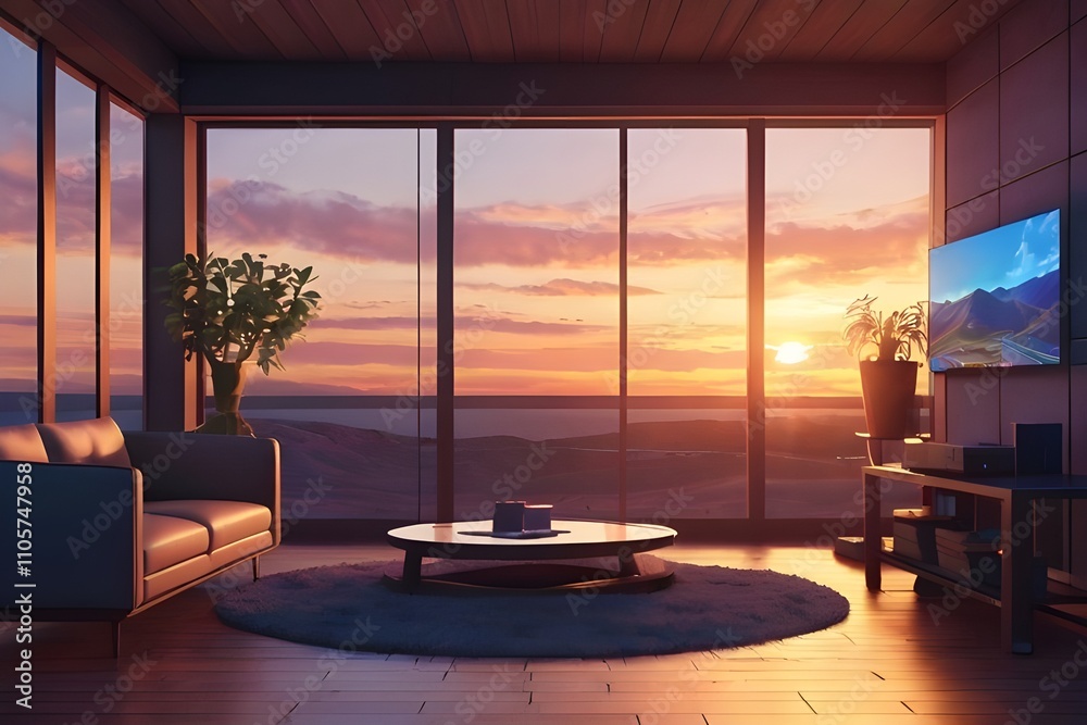 animated virtual backgrounds, stream overlay loop, interior, cozy ...