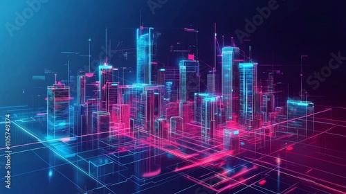 Connected Innovations: Isometric Design, Secure Wireless, Big Data, Smart City, High-Speed Lines, Vision of Future Technology Trends