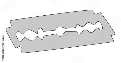 Razor blade isolated on a white background