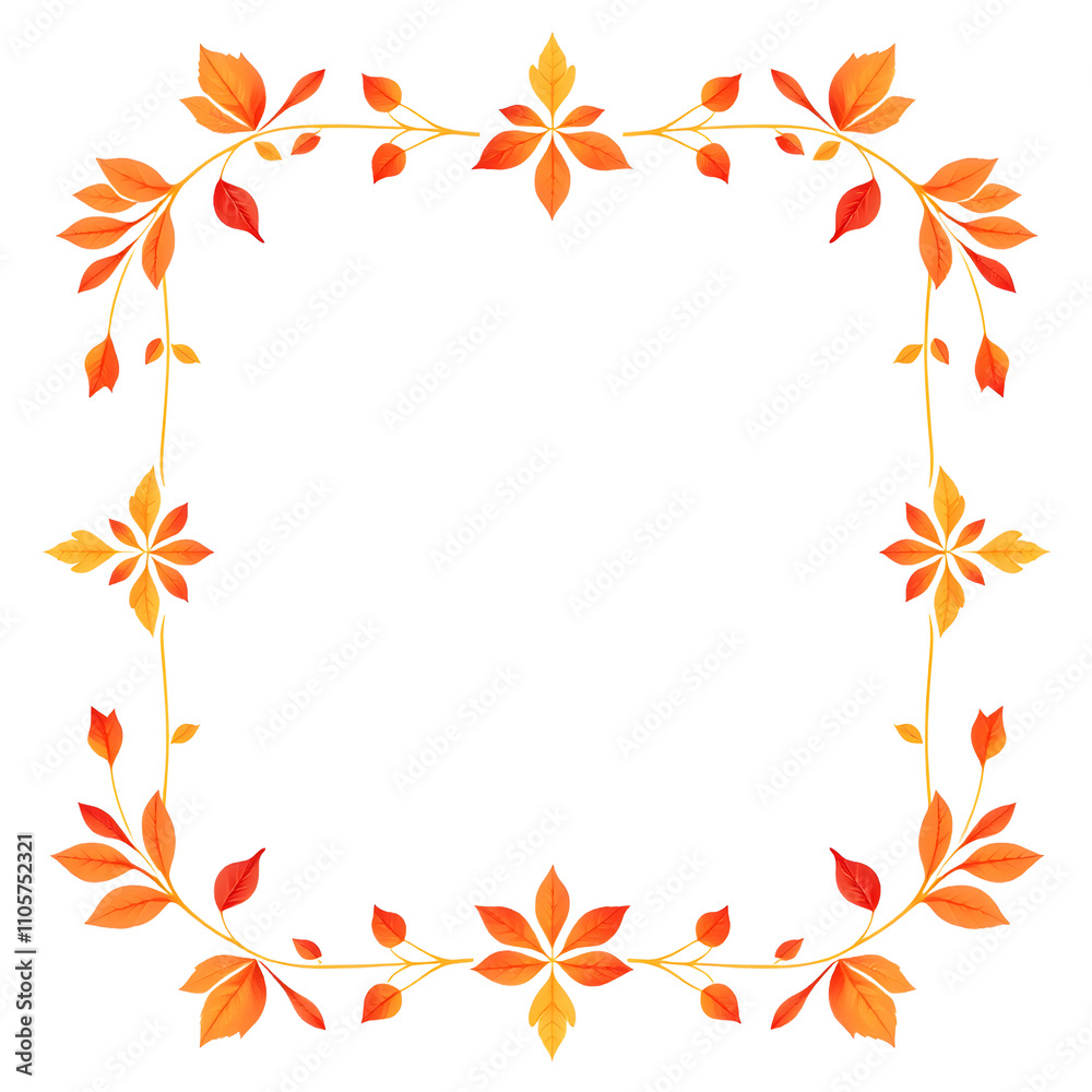 Elegant Autumn Branches Frame with Vibrant Orange and Red Leaves. Floral frame. Flower frame. png isolated background. transparent background. Elegant Autumn Branches Frame with Vibrant Orange and Red Leaves. Floral frame. Flower frame. png isolated background. transparent background.