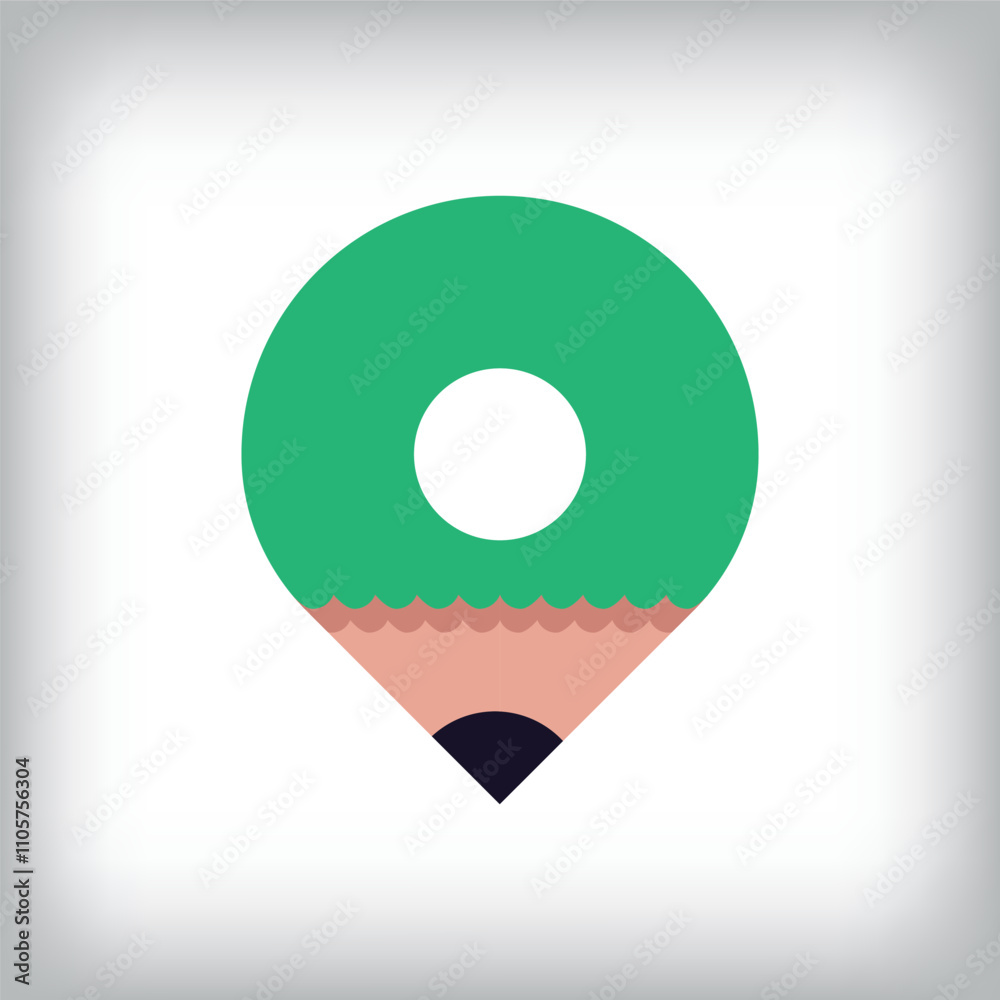 unique pen tip location icon design. Corporate company, web, and identity sign. unique pen tip location icon design. Corporate company, web, and identity sign.