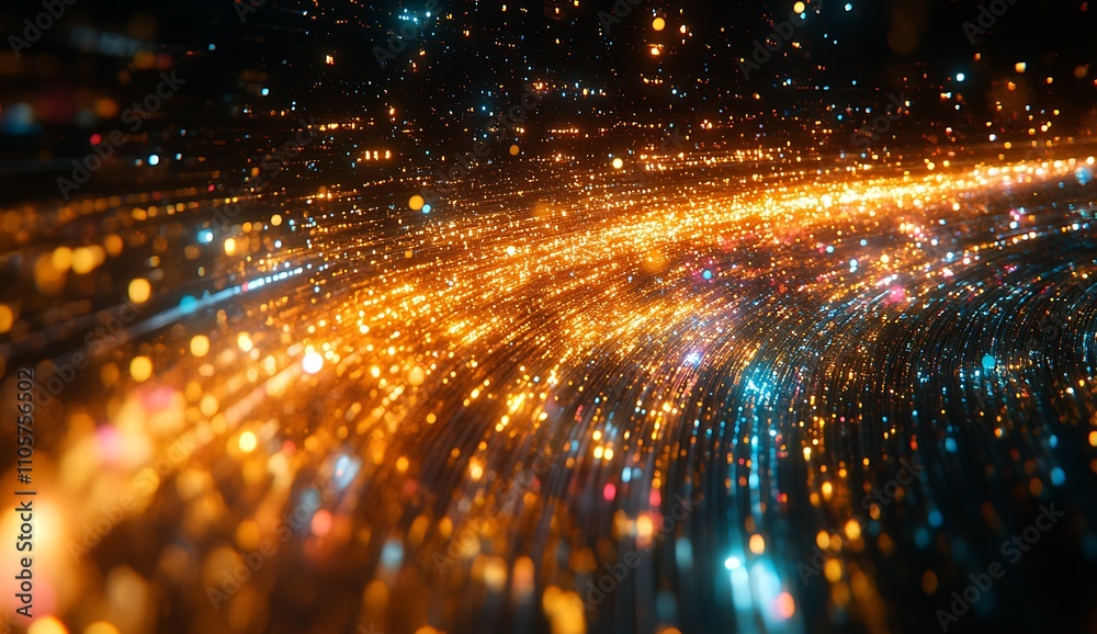 Fototapeta premium City Lights Glowing in the Dark 