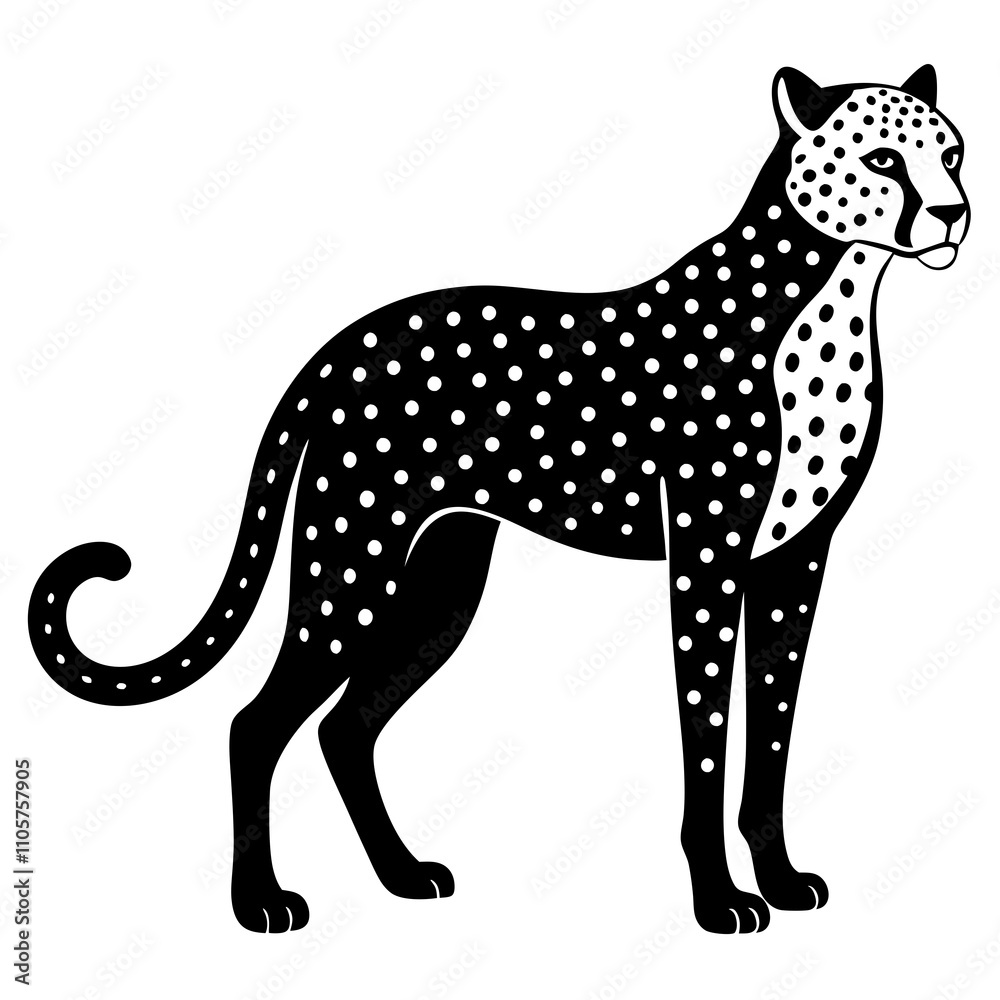 A Cheetah silhouette vector A Cheetah silhouette vector