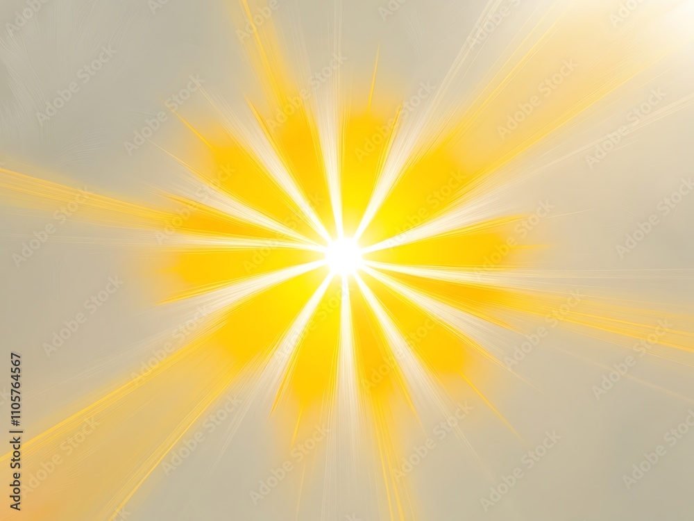 Fototapeta premium Abstract Yellow and White Sunburst Background
