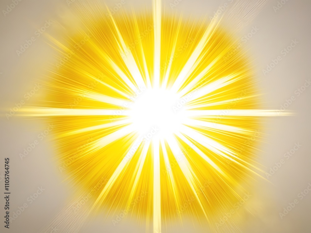 Abstract Bright Yellow Light Burst Radiating from a Center Point Abstract Bright Yellow Light Burst Radiating from a Center Point