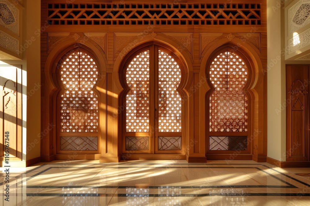 Obraz premium Traditional Islamic Interior Design with Intricate Patterns