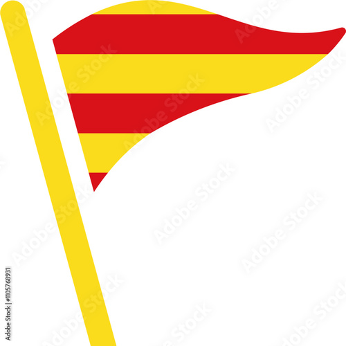 Catalonia Flag Free Flown Icon