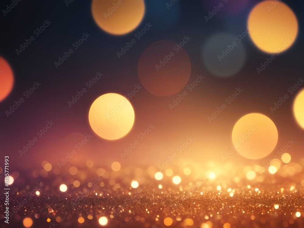 Golden Glitter Lights Festive Background Golden Glitter Lights Festive Background