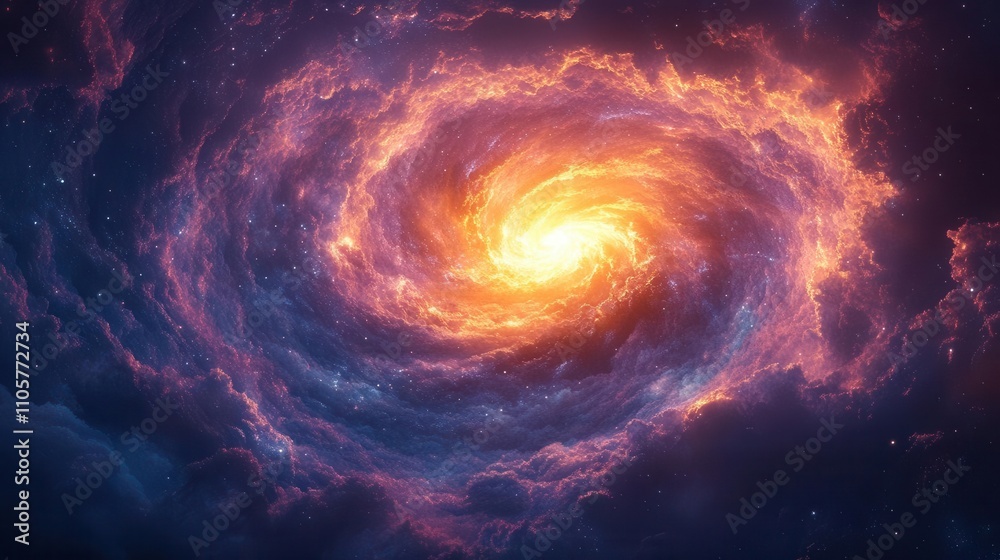 Cosmic swirling clouds with glowing vibrant centers and layered gradient effects Cosmic swirling clouds with glowing vibrant centers and layered gradient effects