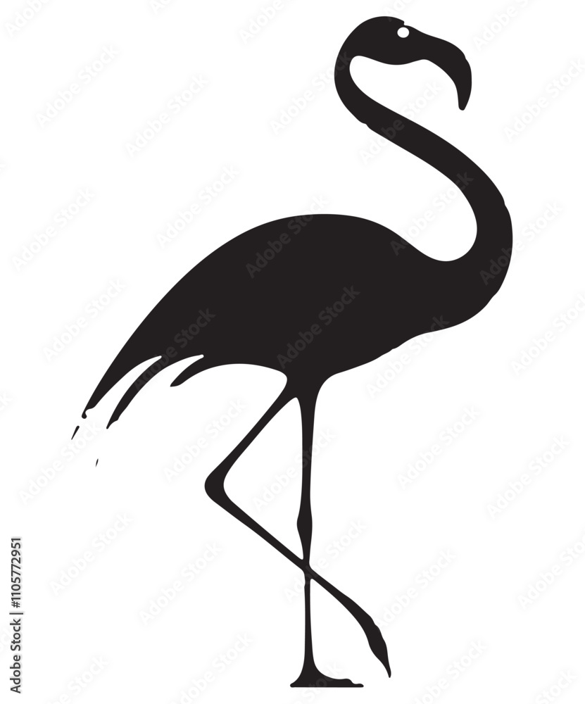 Obraz premium Flamingo silhouette vector.