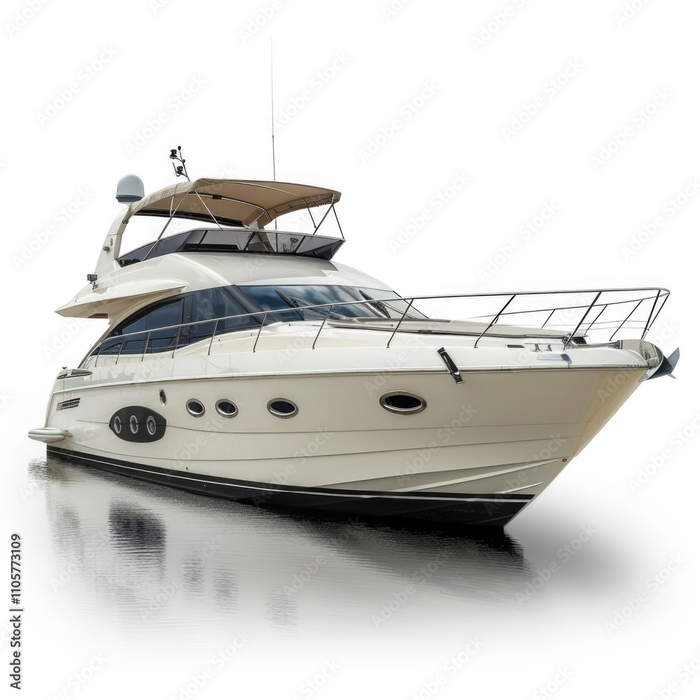Motor boat on white background image. Motor boat on white background image.