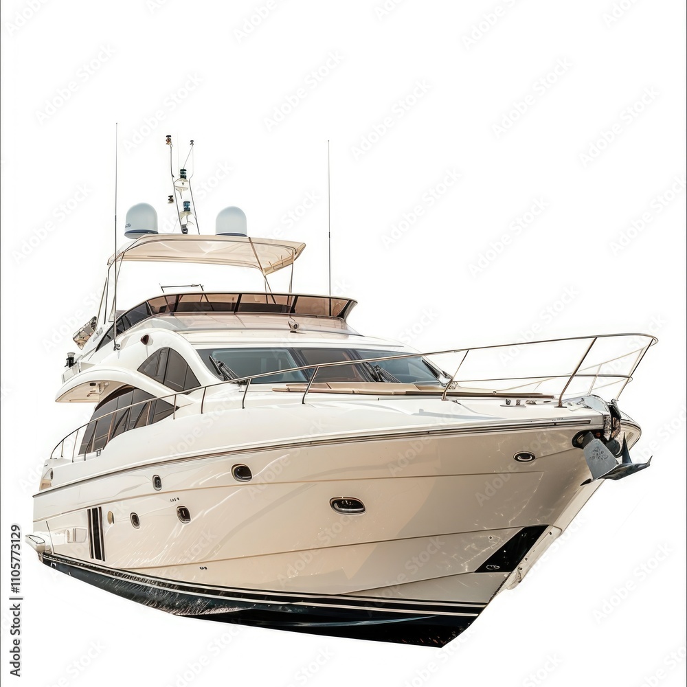 Motor boat on white background image. Motor boat on white background image.