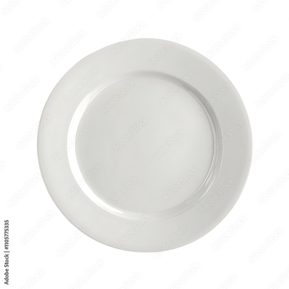 White Plate on Transparent Background White Plate on Transparent Background