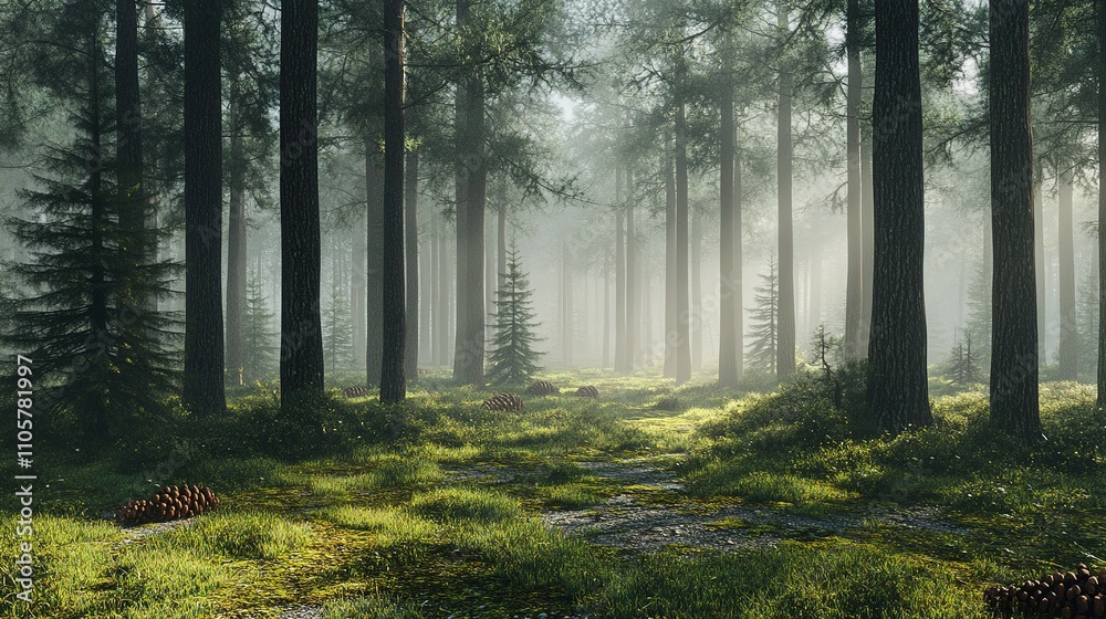 Obraz premium Forest of calm and relaxation