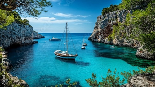Scenic Cala Figuera Harbor in Beautiful Mallorca, Spain